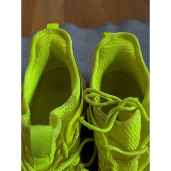 Neon Yellow Running Athletic Shoes Sneakers EUR 43, Men 9.5/10, Women 11 - Picture 4 of 8